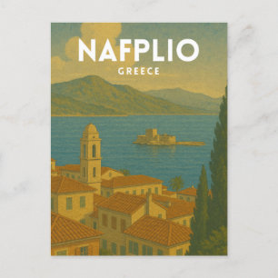Nafplio Griechenland Vintage Reise Postkarte