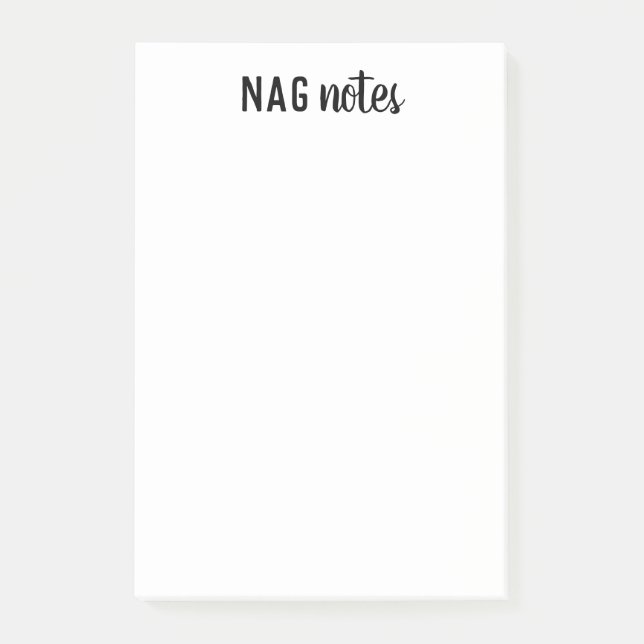 NAG-Nachhinweise Post-it Klebezettel (Vorderseite)