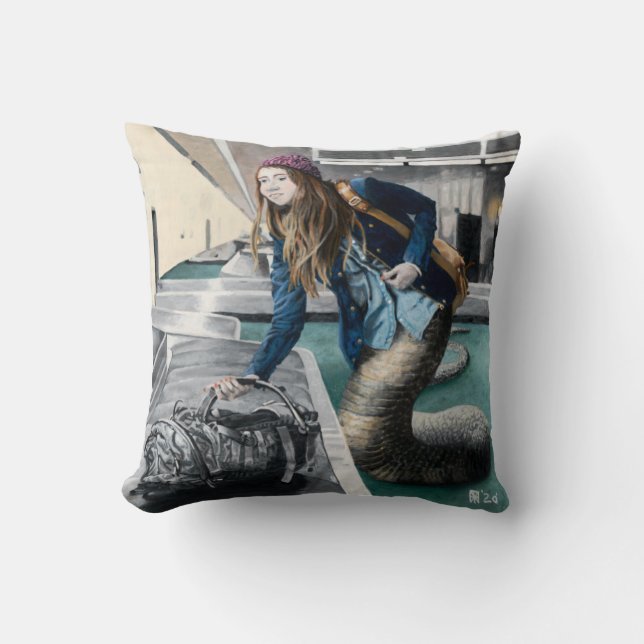 Naga Explorer World Travel Fantasy Art Pillow Kissen (Vorderseite)