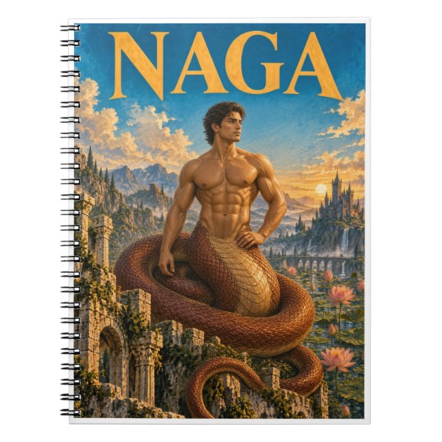 Naga, Gothic Fantasy Monster Notizblock (Vorderseite)