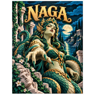 Naga, Paper Cut Monster Postkarte
