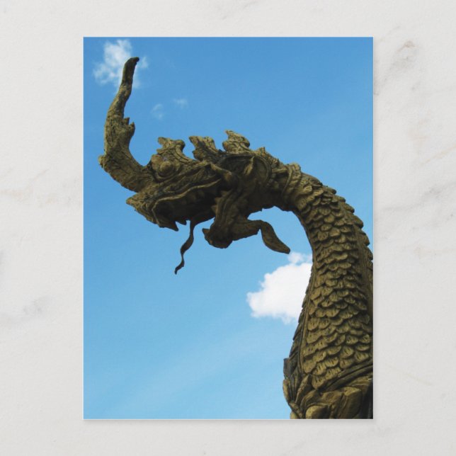 Naga ... Pha That Luang Stupa, Laos Postkarte (Vorderseite)