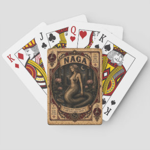 Naga, Vintage Zirkusmonster Spielkarten