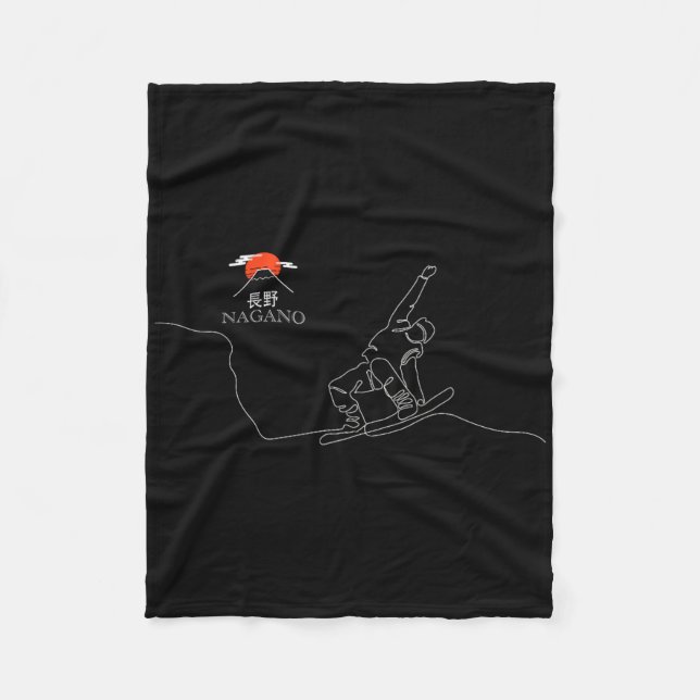 Nagano Snowboard  Fleecedecke (Vorderseite)