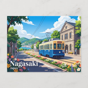 Nagasaki Electric Tramway Japan Postkarte