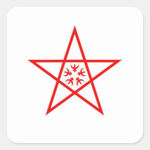 Nagasaki-Flagge Präfektur Japan-Symbol in Nagasaki Quadratischer Aufkleber