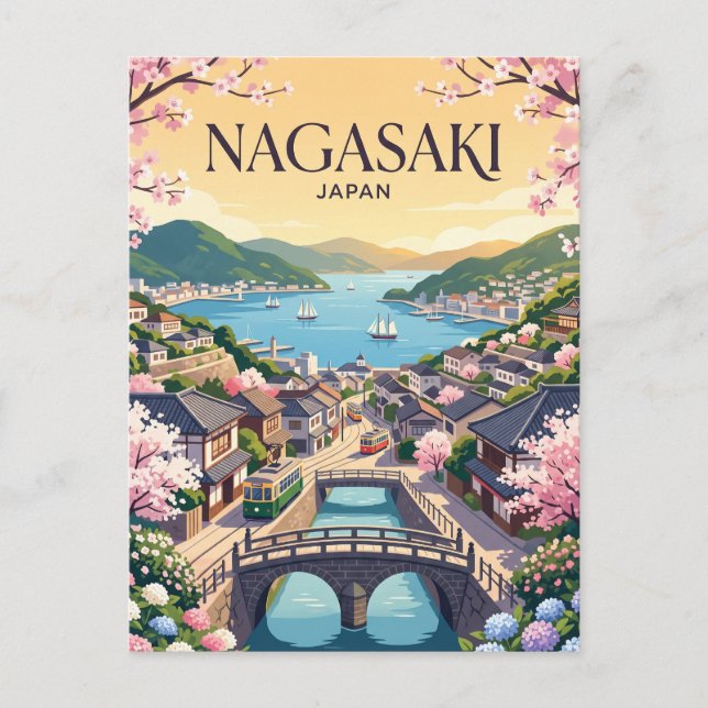 Nagasaki Japan Postkarte (Vorderseite)