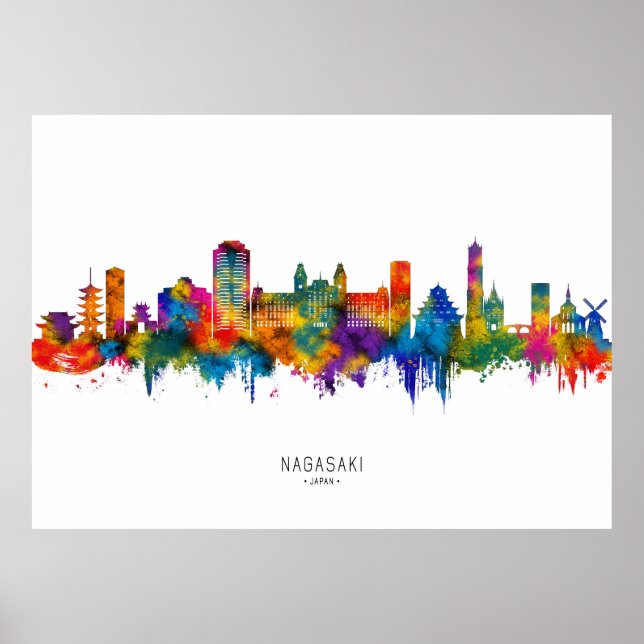 Nagasaki Japan Skyline Poster (Vorne)
