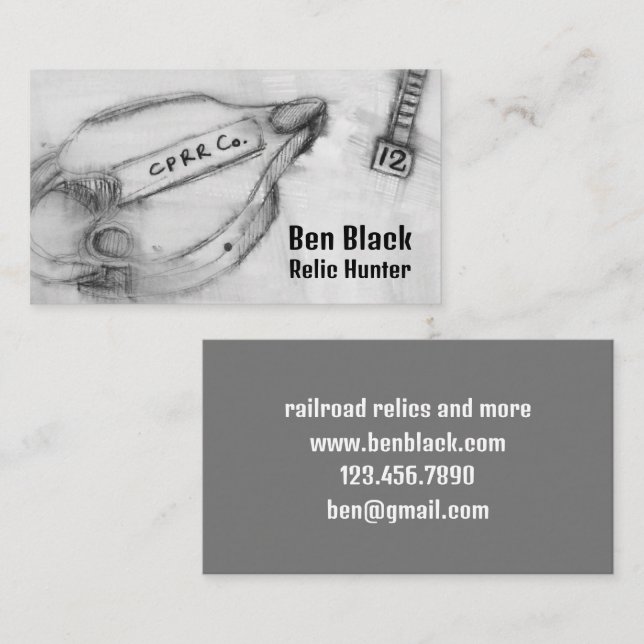 Nägel des Datums für das Festmachen von Schienenfa Visitenkarte (Vorne/Hinten)