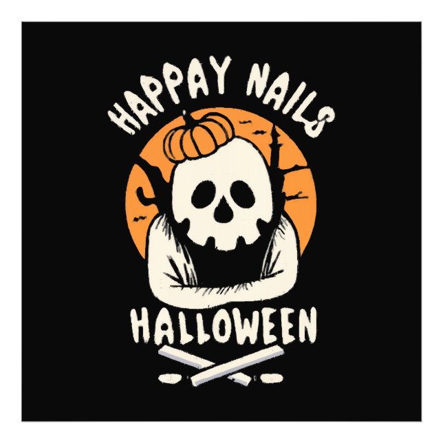 Nägel für Halloween schön machen Fotodruck (Vorne)