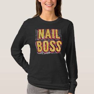 Nagel-Künstler-Chef Leopardendruck Nagelkunst Nage T-Shirt