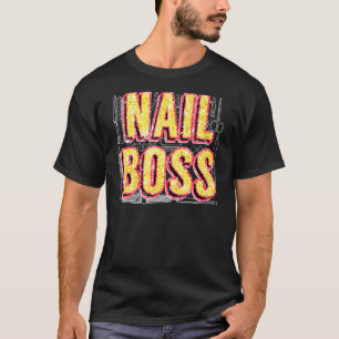 Nagel-Künstler-Chefin Leopardendruck Nagelkunst Na T-Shirt