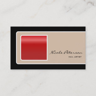 Nagel-Künstler - roter Nagel Visitenkarte