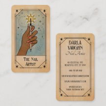 Nagel-Künstlerin Tarotkarten-Stil-Illustration Ste