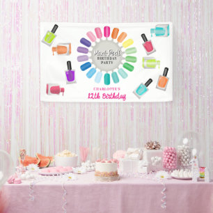 Nägel Maniküre Pediküre Mani Pedi Mädchen Geburtst Banner