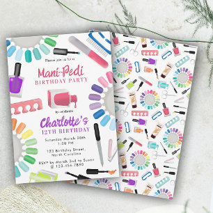 Nägel Maniküre Pediküre Mani Pedi Mädchen Geburtst Einladung