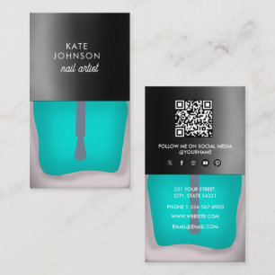 Nägel Maniküre Pediküre Schönheit Nageldesign QR-C Visitenkarte
