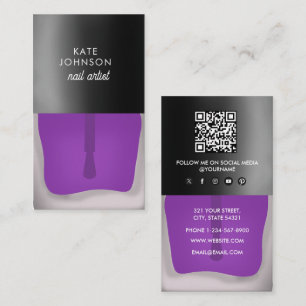 Nägel Maniküre Pediküre Schönheit Nageldesign QR-C Visitenkarte