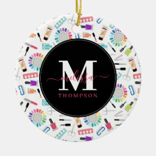 Nägel Maniküre Pediküre Schönheitssalon Monogramm Keramik Ornament