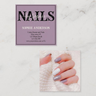 Nägel nach Foto Quadratische Visitenkarte