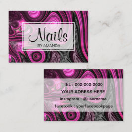 Nagel-Nagel-KünstlerPedicure NailArt lila Visitenkarte
