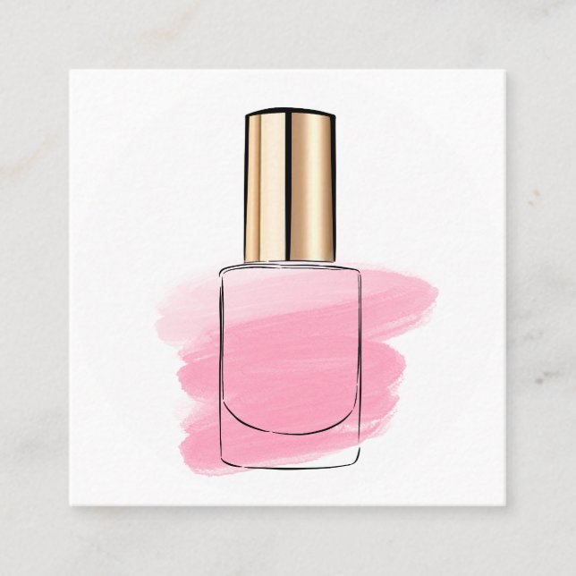 Nägel Quadratische Visitenkarte (Vorderseite)