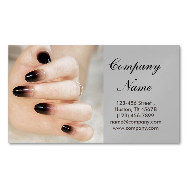 Nagel-Salon der Nagel-Nagel-Naille Magnetische Visitenkarte (Vorderseite)