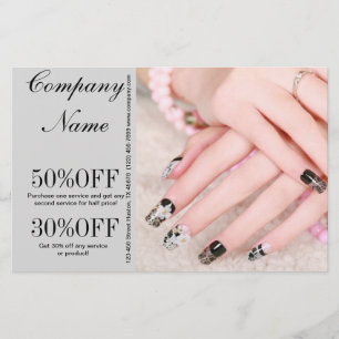 Nagel-Salon mit eleganten Maniküren Flyer