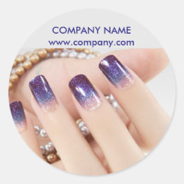 Nagel-Salon mit gürtelig-eleganter Maniküre Runder Aufkleber