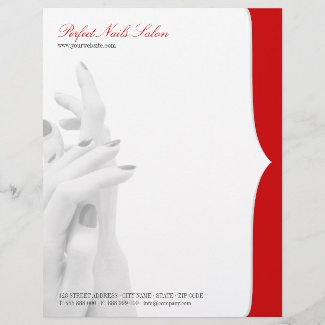 Nagel-Salon-Schönheits-Mittegeschäftsbriefkopf Briefkopf (Vorderseite)