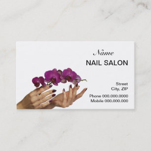 Nagel-Salon-Visitenkarte - wählen Sie Ihre Farbe Terminkarte
