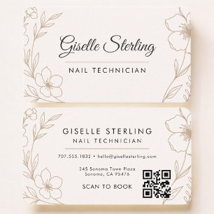 Nagel-Tech-Floral-QR-Code-Professional Visitenkarte