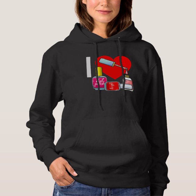 Nagel-Tech-Nagellack Maniküre Hoodie (Vorderseite)