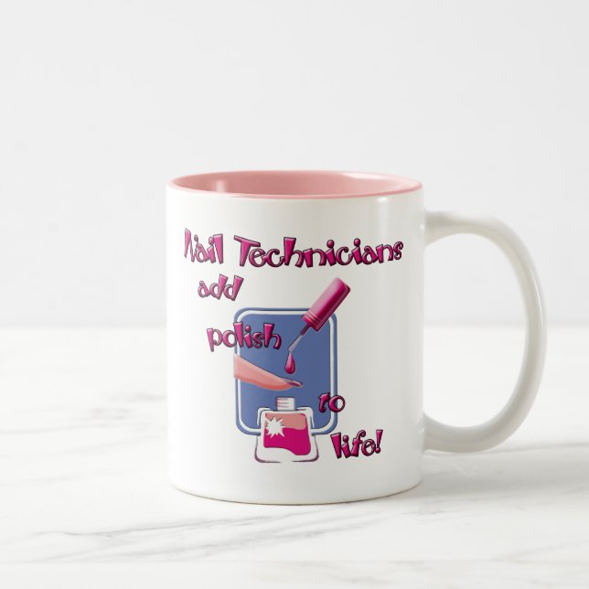 Nagel-Techniker-Tasse Zweifarbige Tasse (Rechts)