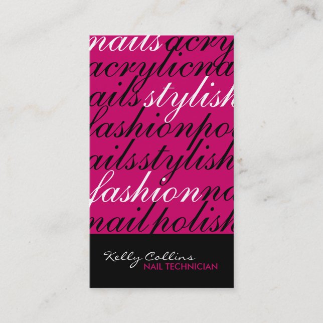 Nagel-Techniker-Visitenkarten Visitenkarte (Vorderseite)