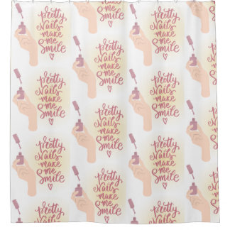 Nägel zitieren Nägel polnischer Salon Dekoration I Duschvorhang