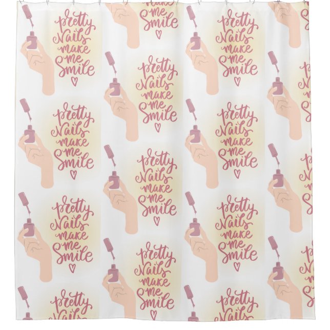 Nägel zitieren Nägel polnischer Salon Dekoration I Duschvorhang (Vorderseite)