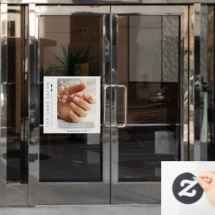 Nagelanpassung Pediküre Und Wimpern Werbeartikel Fensteraufkleber