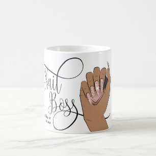 Nagelbüchse, Nageltechniker, lange Nägel, Maniküre Kaffeetasse