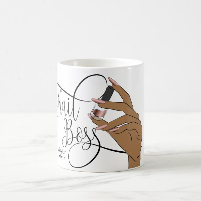 Nagelbüchse, Nageltechniker, lange Nägel, Maniküre Kaffeetasse (Mittel)