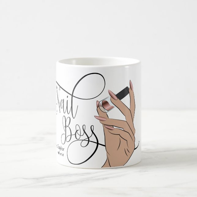 Nagelbüchse, Nageltechniker, lange Nägel, Maniküre Kaffeetasse (Mittel)