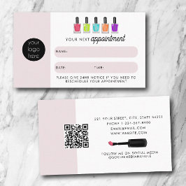 Nageldesigner-Kunden-Termin-Karten-QR-Code-Logo Visitenkarte