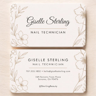 Nageldesignerin Floral Visitenkarte
