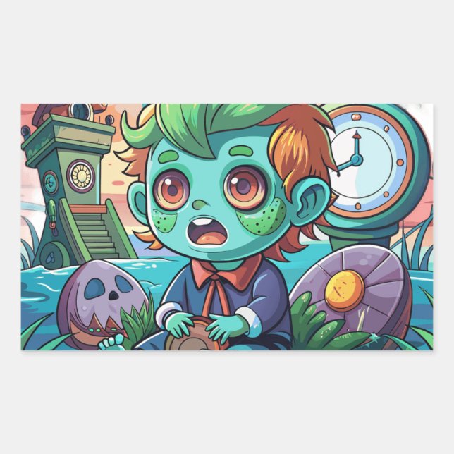 Nagelkleber für Kinder Rechteckiger Aufkleber (Vorderseite)