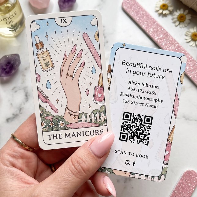 Nagelkünstler Celestial Tarot Visitenkarte (Von Creator hochgeladen)
