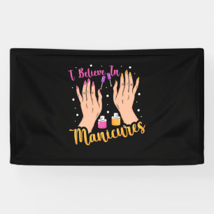 Nagelkünstler glauben an Maniküre Banner