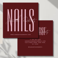 Nagelkünstler moderne Typografie Schrift rot