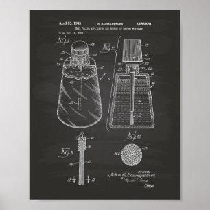 Nagellack-Applikator Patentzeichnung 1963 Schultaf Poster