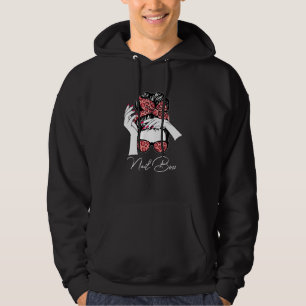 Nagellack Nagelboss Ungordneter Dutt Nageltechnike Hoodie