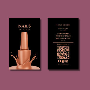 Nagellack qr Rose Gold Visitenkarte